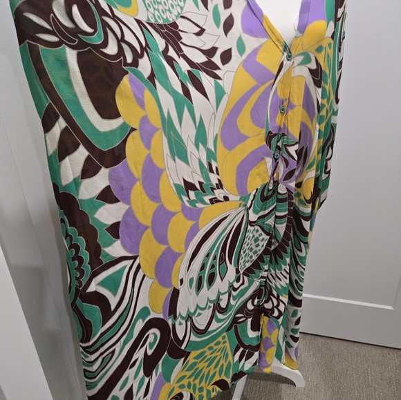 Brand New Zara Loose Fitting Kaftan/Duster Multicolored - Picture 9 of 12